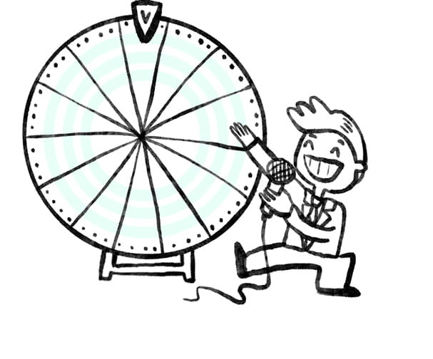 Illustration d'une roulette qui tourne